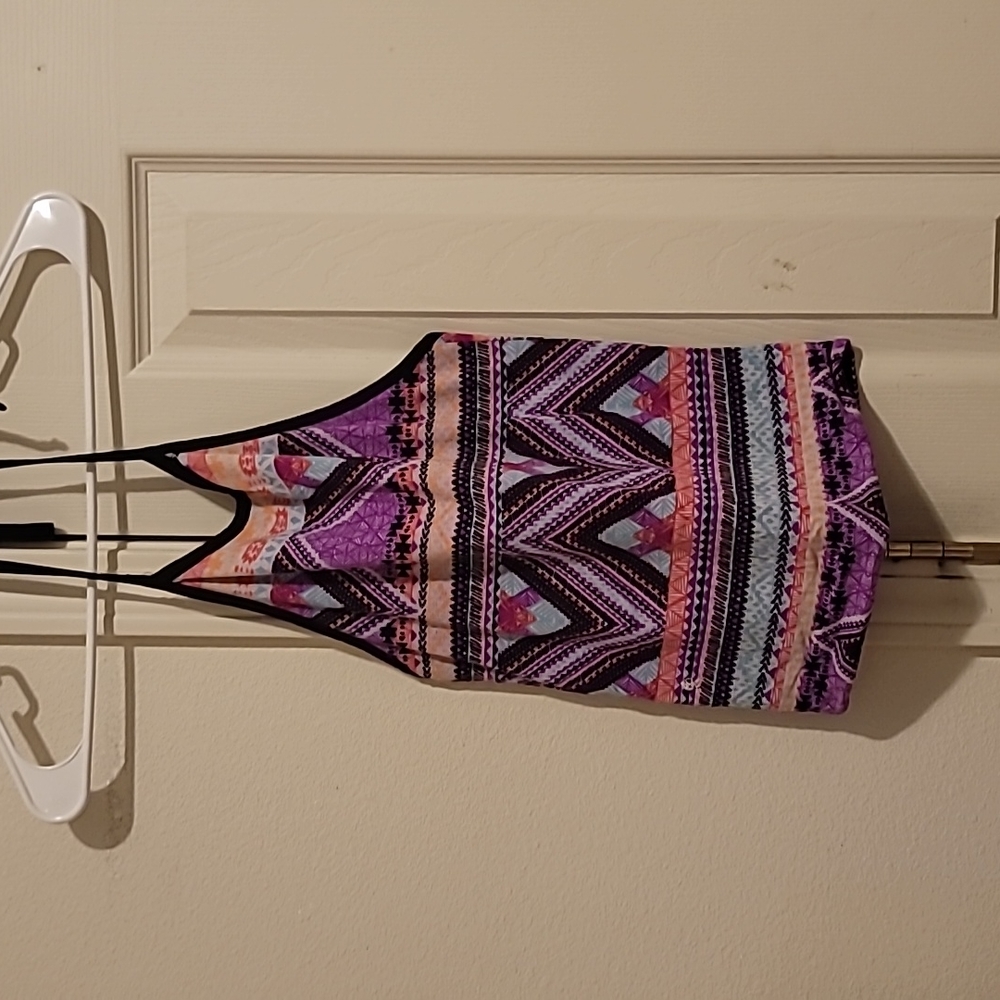 Vibrant halter top.